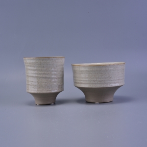 800ml ceramic candle jar na manipis na base