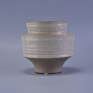 800ml ceramic candle jar na manipis na base