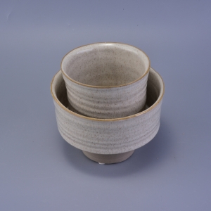 800ml ceramic candle jar na manipis na base
