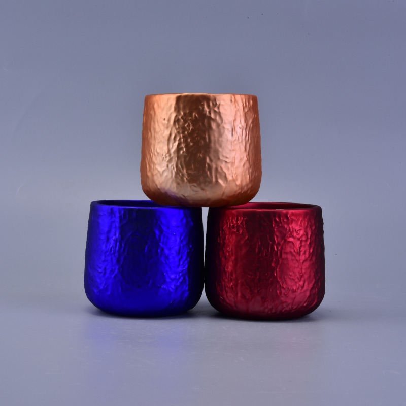 Matt colorful coating ceramic candle jar