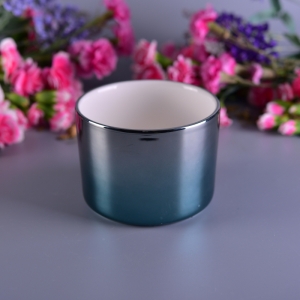 Shining Glazed Colorful Ceramic Candle Container Wedding Decoration