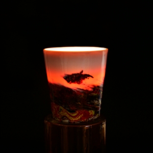 2017 New arrival unique design luxury glazing ceramic candle holder