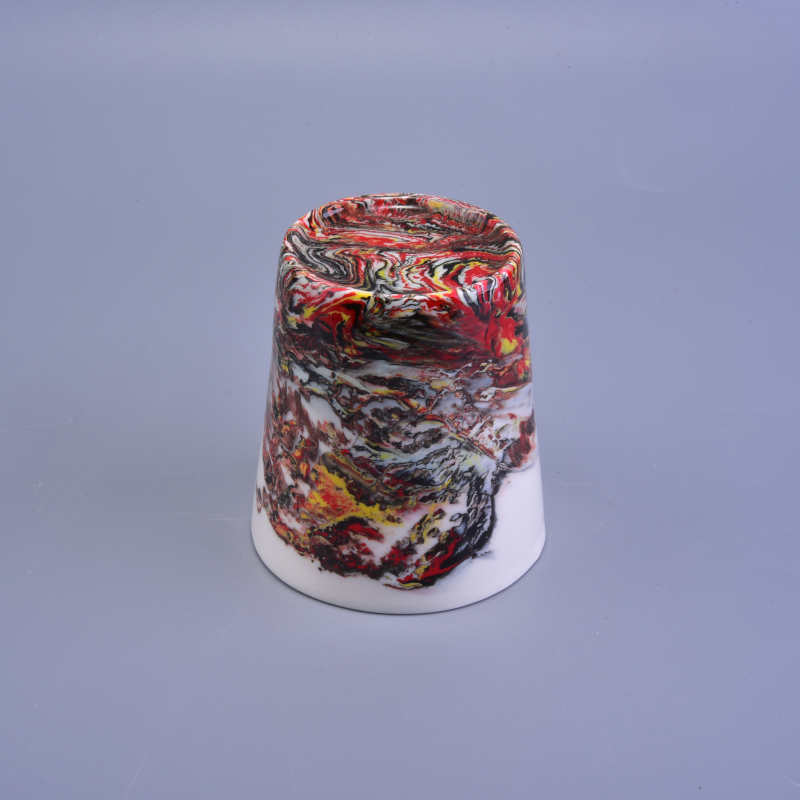 2017 New arrival unique design luxury glazing ceramic candle holder