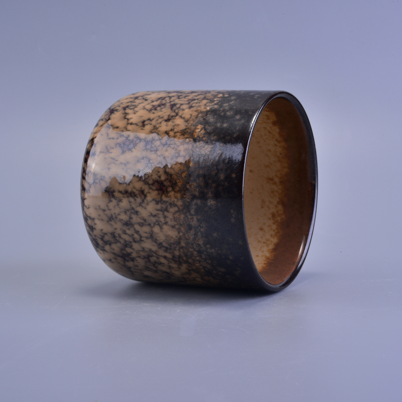 Cloudy Pattern Transmutation Glazed Votive Ceramic Candle Cup