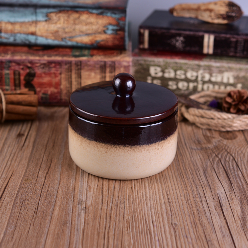 Luxurious Ceramic Candle Container with Lid Wedding Decoration for Scented Wax