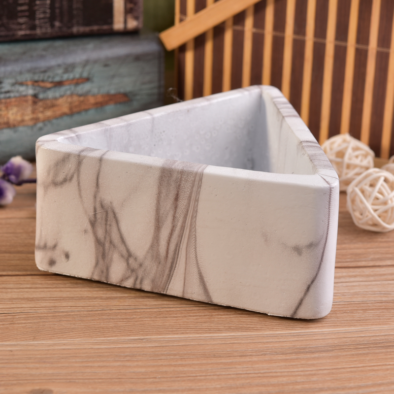 New arrive unique triangle concrete candle holders