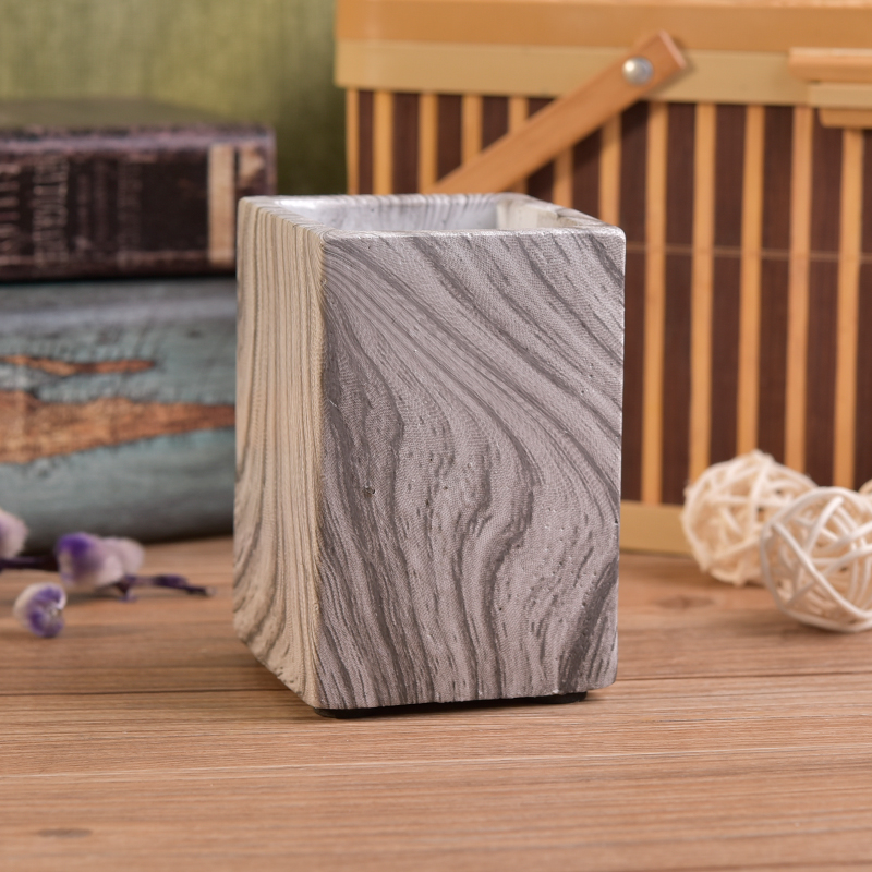 Newly craft handmade water transfer screen concrete candle jars