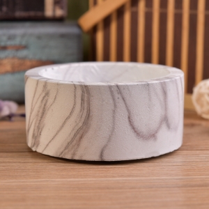 marble pattern cement candle holder decoration