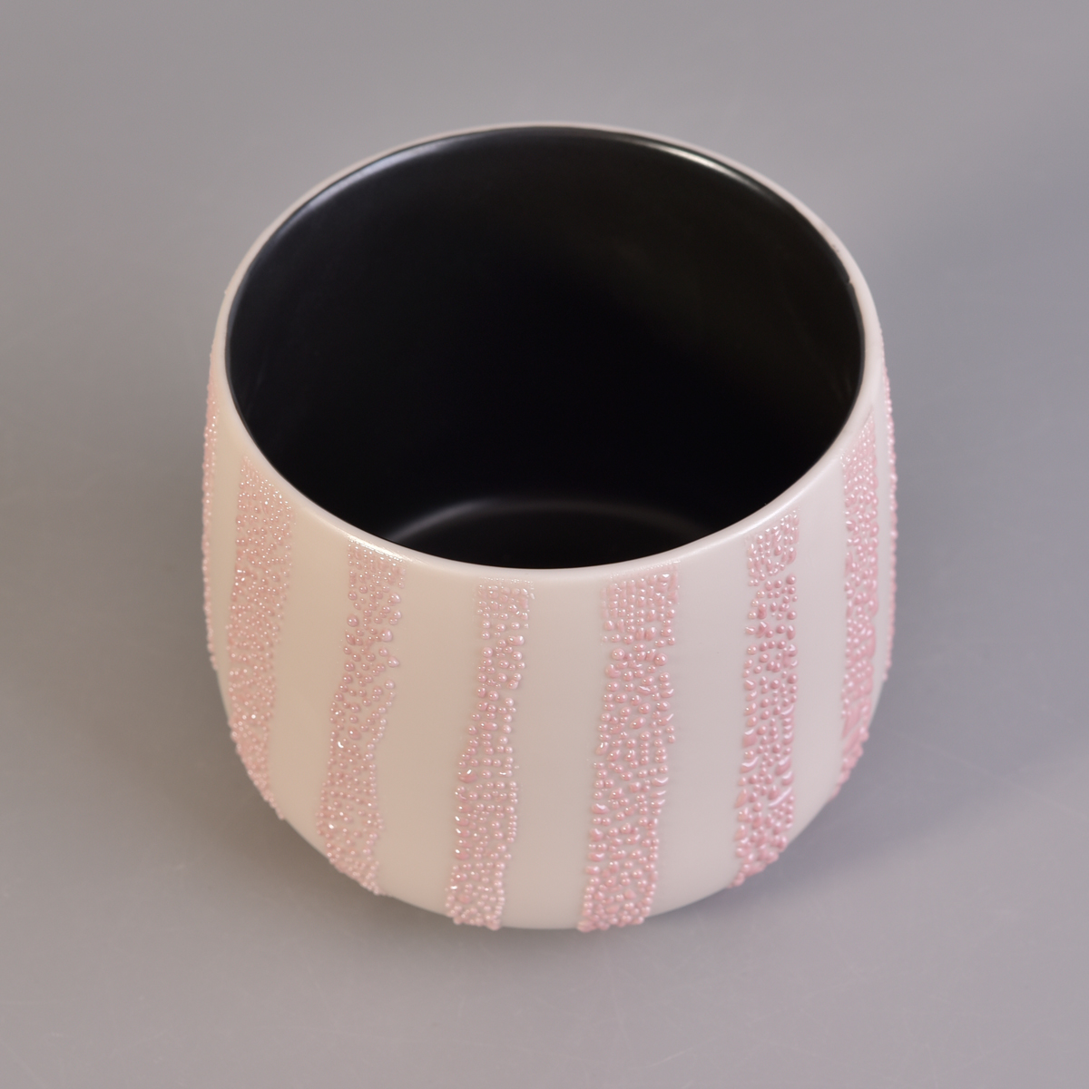Black inside special glazed candle making holders