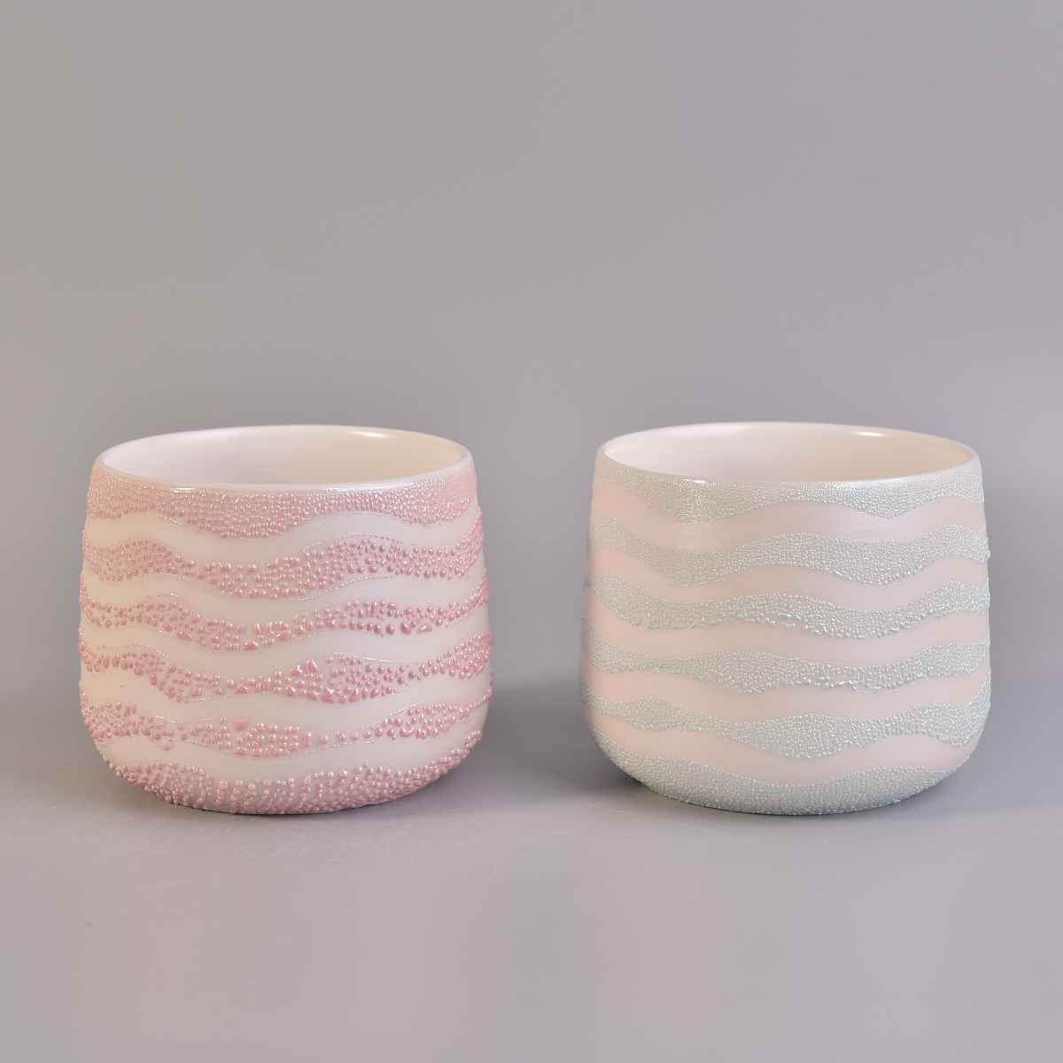 450ml round ceramic candle holder wholesale