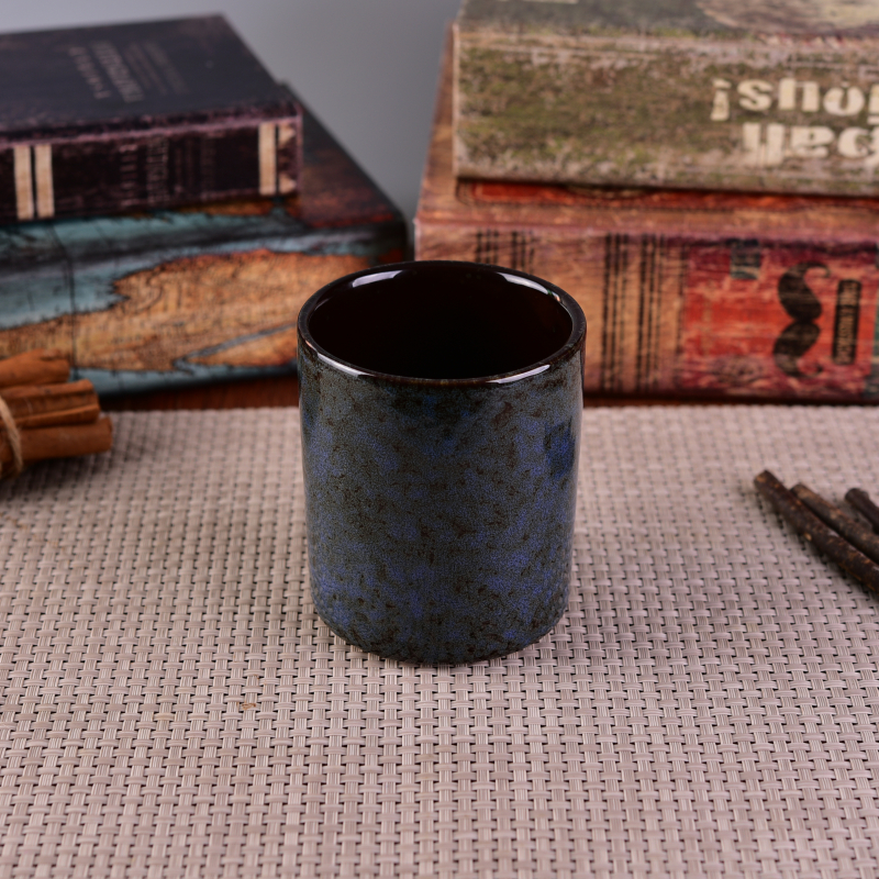 370ml Decorative Transmutation Glaze Effects Ceramic Candle Holder