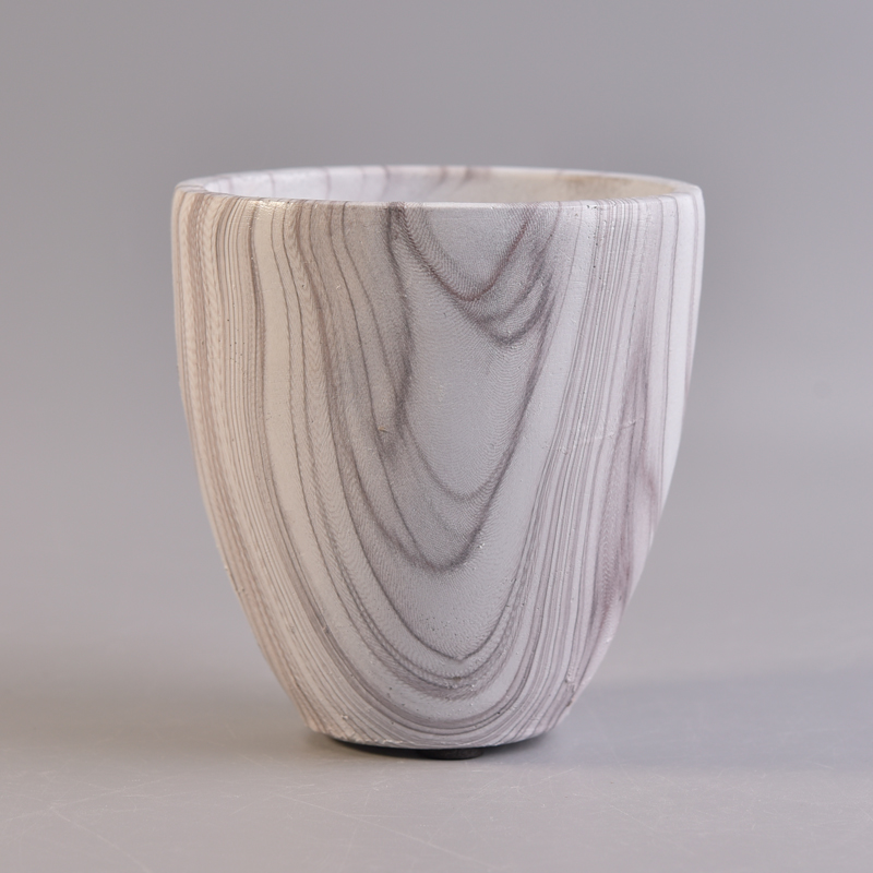Popular hydrographics transfer printing concrete candle holder for decor Popular hydrographics transfer printing concrete candle holder for decor