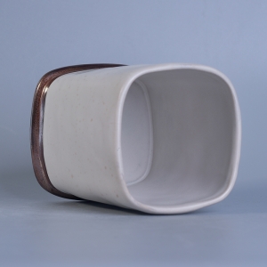 Puting ceramic scented candle vessel