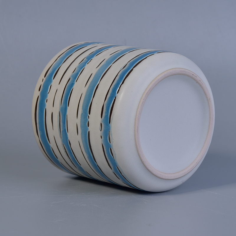 Eco-friendly Hand Painted Scented Soy Ceramic Candle Jars