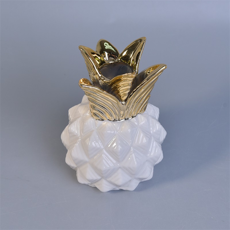 pineapple ceramic candle 