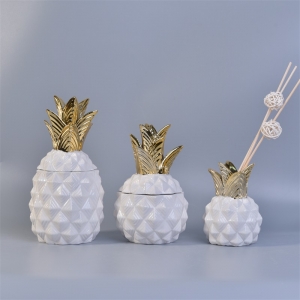 Glazing pineapple ceramic candles