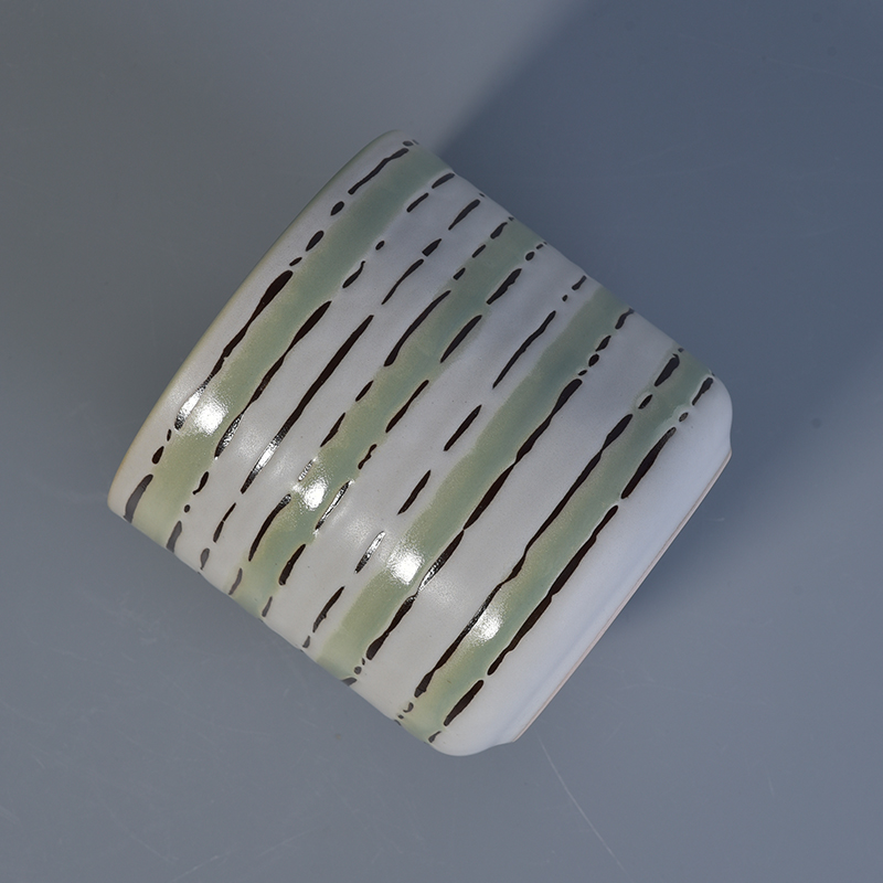 ceramic candle holders with glazing finish