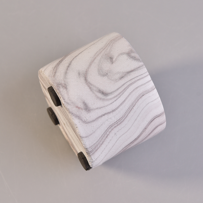 wooden effect concrete candle holder wooden effect concrete candle holder