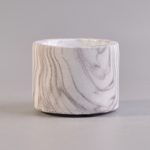 bougeoir en béton effet bois