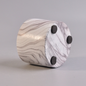 bougeoir en béton effet bois