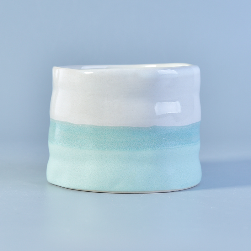 hand paint ceramic candle jar