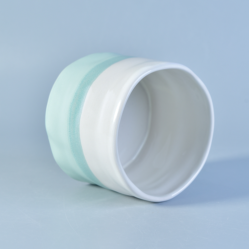 hand paint ceramic candle jar