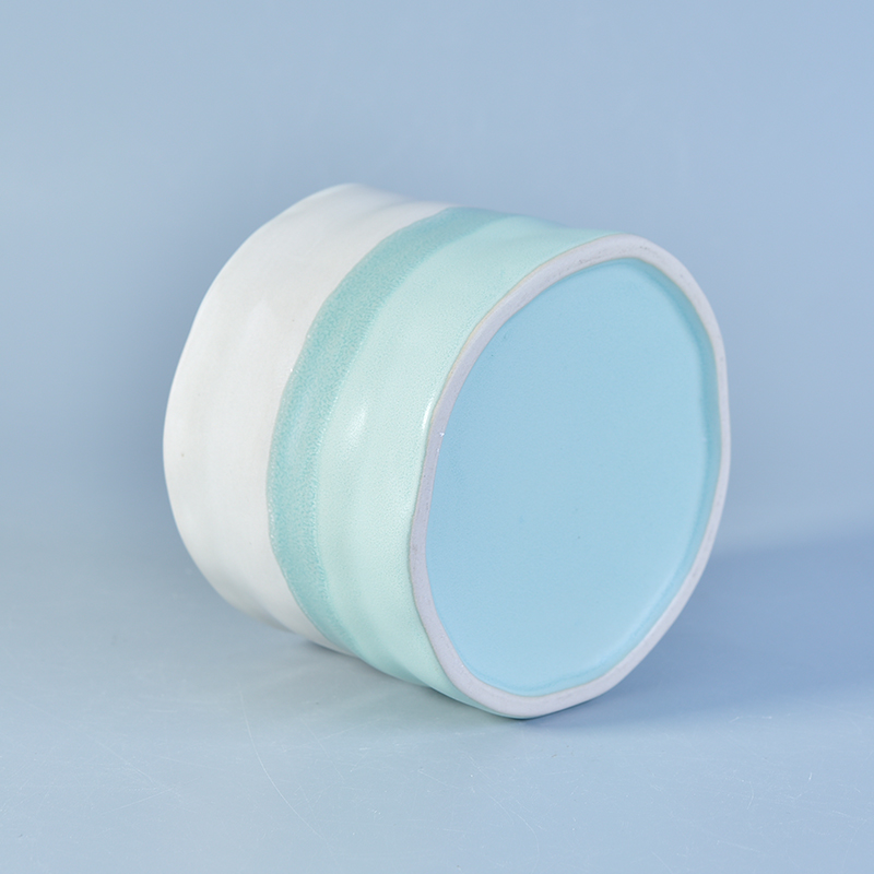 hand paint ceramic candle jar