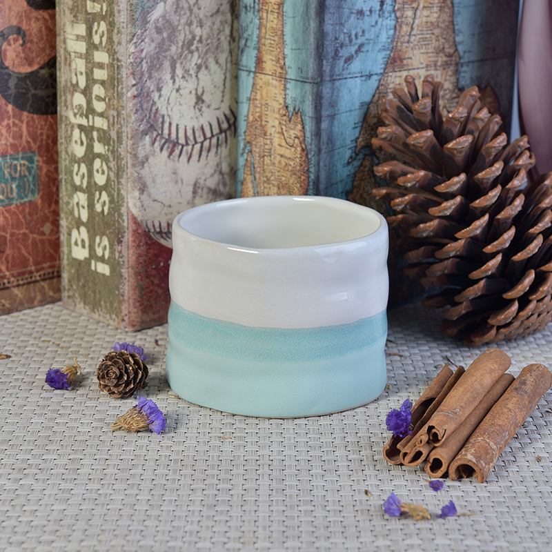 hand paint ceramic candle jar