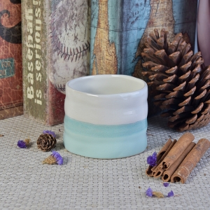 hand paint new ceramic candle jar