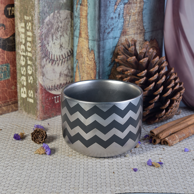 Isolation electroplating 13oz filling ceramic candle holder Isolation electroplating 13oz filling ceramic candle holder