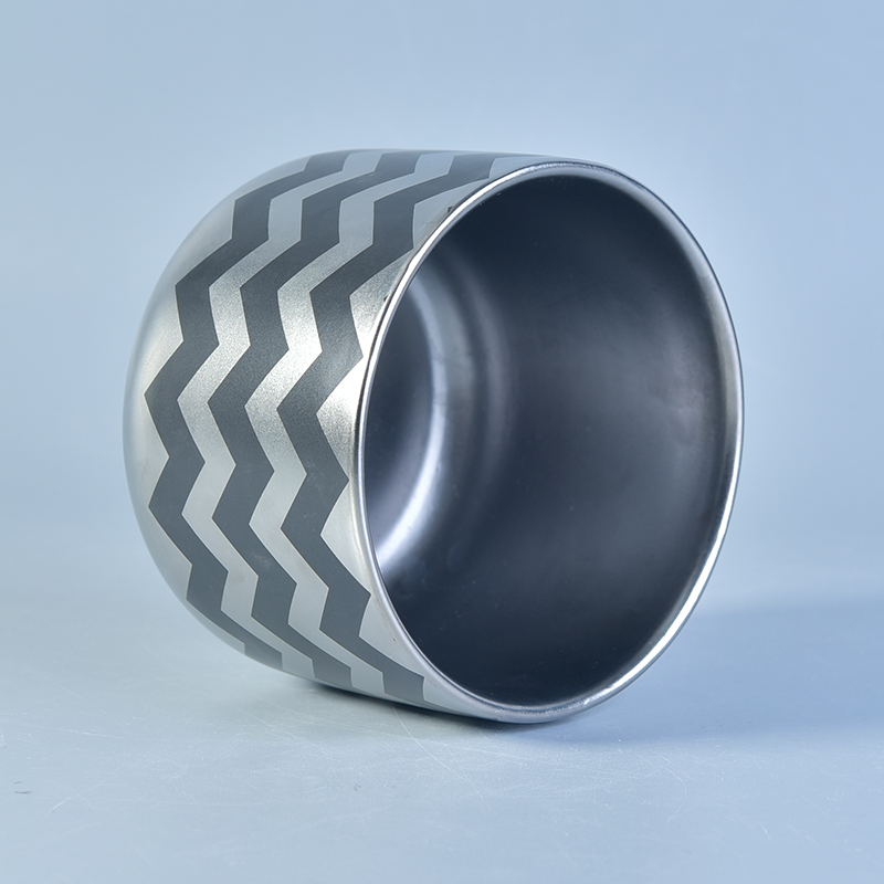 Isolation electroplating 13oz filling ceramic candle holder Isolation electroplating 13oz filling ceramic candle holder