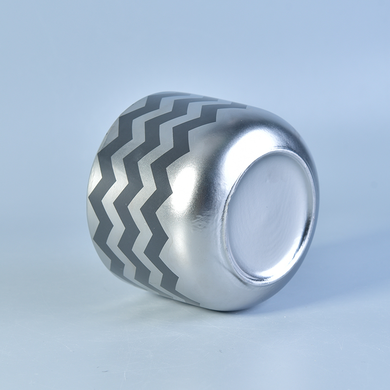 Isolation electroplating 13oz filling ceramic candle holder Isolation electroplating 13oz filling ceramic candle holder