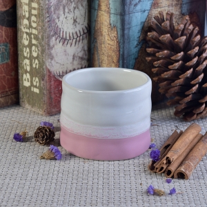 9oz wax filling ceramic candle jar with handpainting glaze