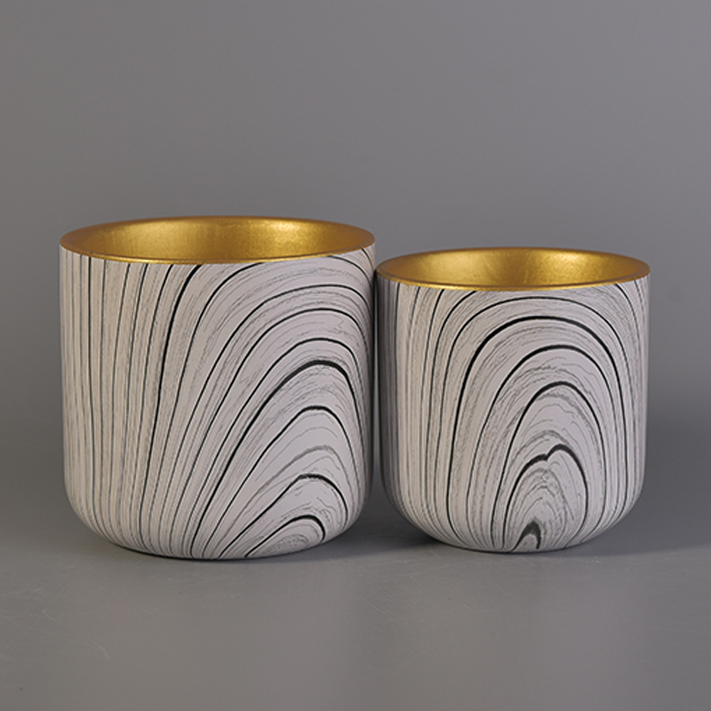 Ceramic Candle Holders with transfer printing