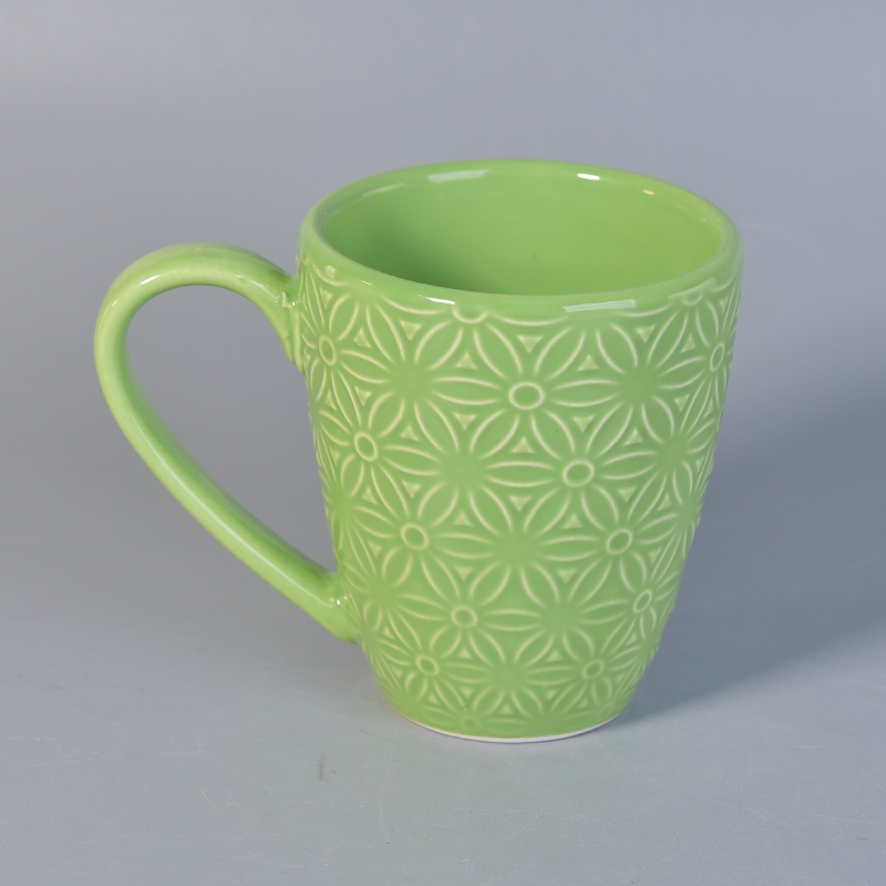 green ceramic mug