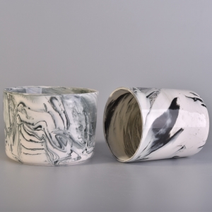 home decor 10 oz black ceramic candle jar