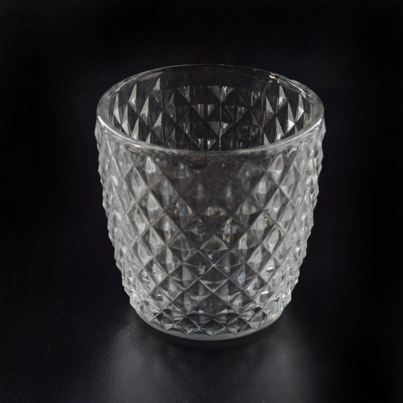 Hight white glass votive candle holder