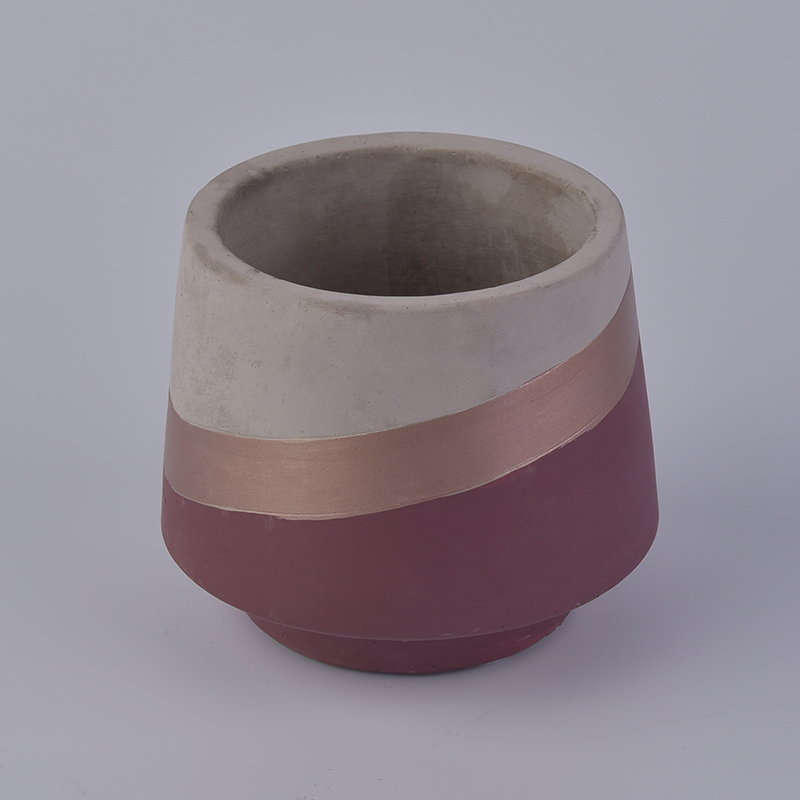 400ml Custom color painted concrete candle holder wholesale 400ml Custom color painted concrete candle holder wholesale