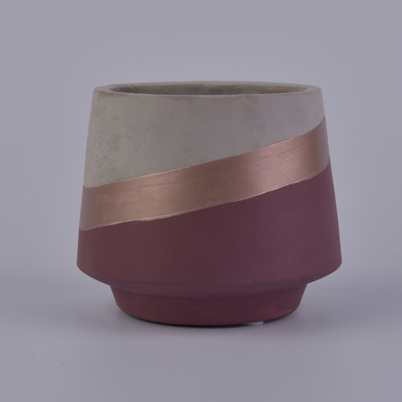 400ml Custom color painted concrete candle holder wholesale 400ml Custom color painted concrete candle holder wholesale