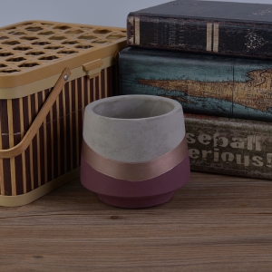 400ml Custom color painted concrete candle holder wholesale