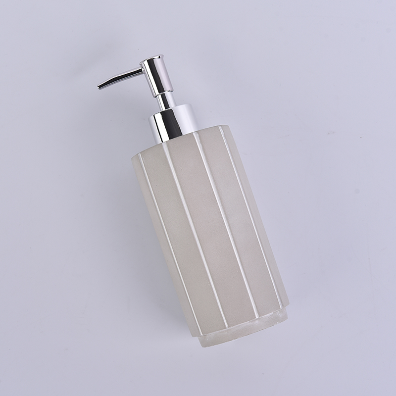 empty concrete bottles with pump