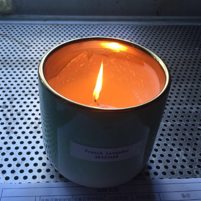 gradient color glazed ceramic candle jars