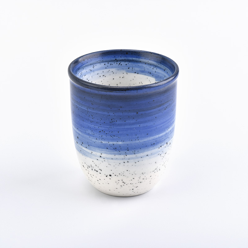 7oz wax filling hand painted ceramic candle jars 