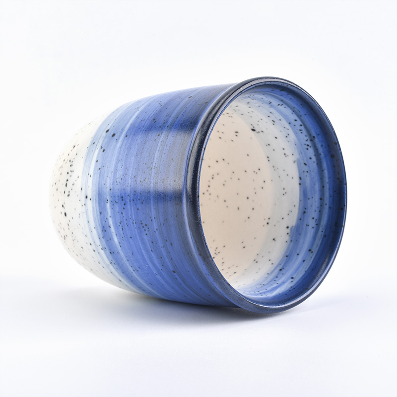 7oz wax filling hand painted ceramic candle jars 