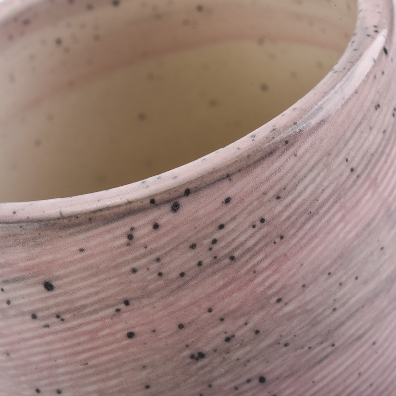oval shaped hand painted 280ml ceramic candle holders