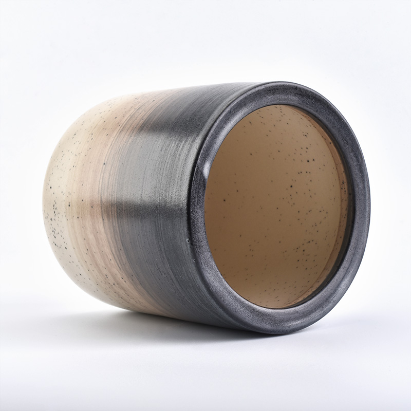 new decoration iridescence ceramic candle jar