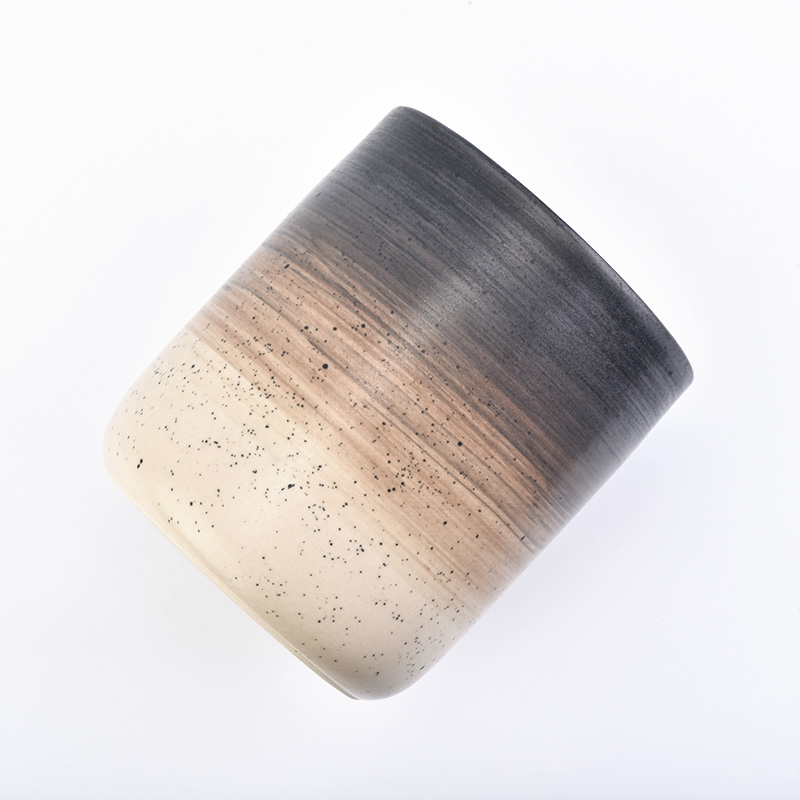 new decoration iridescence ceramic candle jar