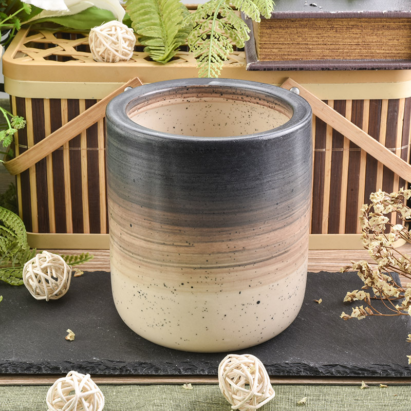 new decoration iridescence ceramic candle jar