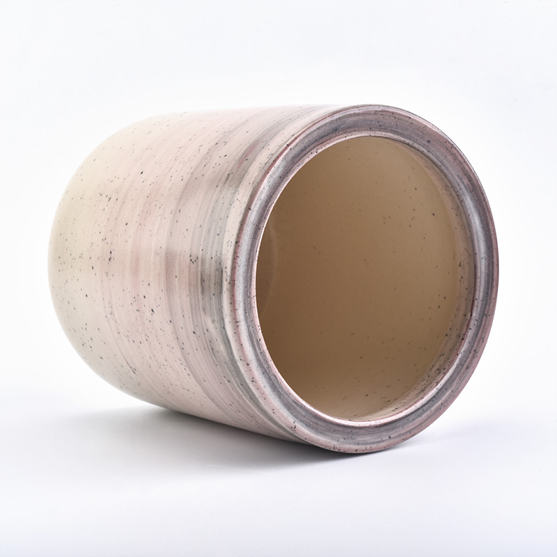 Shading glazed 22oz ceramic candle vessel supplier