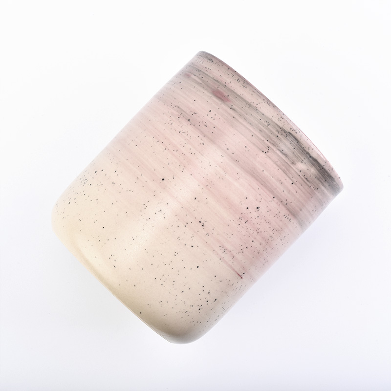Shading glazed 22oz ceramic candle vessel supplier